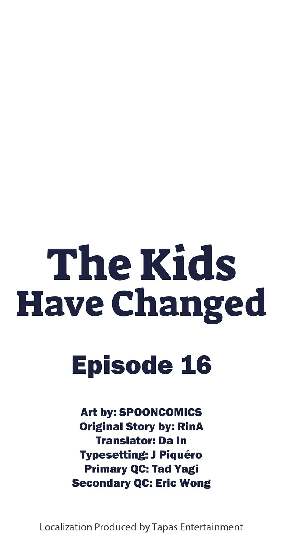 The Kids Have Changed chapter 16