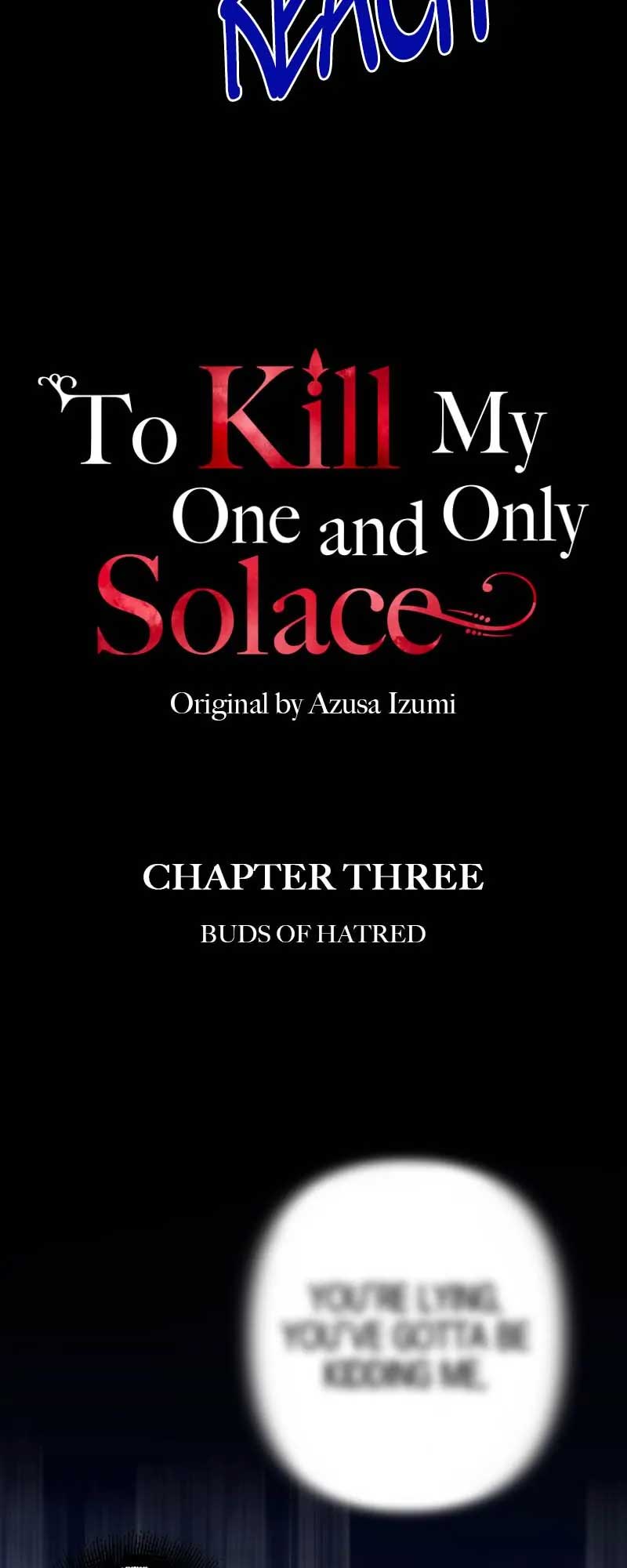 To Kill My One and Only Solace chapter 3